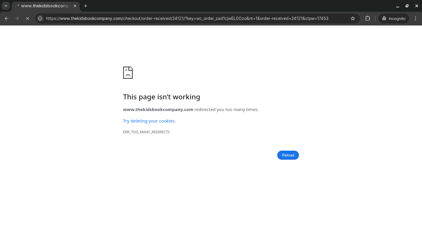 A redirect bug on the order confirmation page was corrected.